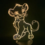 Colorful Touch Remote LED 3D Lion King Night Light