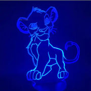 Colorful Touch Remote LED 3D Lion King Night Light