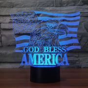 Colorful Touch Control LED 3D Eagle Night Light