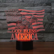 Colorful Touch Control LED 3D Eagle Night Light