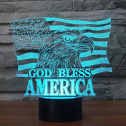Colorful Touch Control LED 3D Eagle Night Light