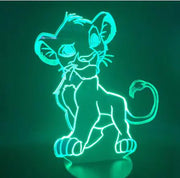 Colorful Touch Remote LED 3D Lion King Night Light