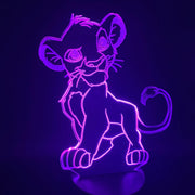 Colorful Touch Remote LED 3D Lion King Night Light