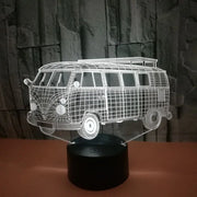 3D Bus Night Light - LED Table Lamp