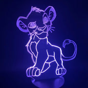 Colorful Touch Remote LED 3D Lion King Night Light